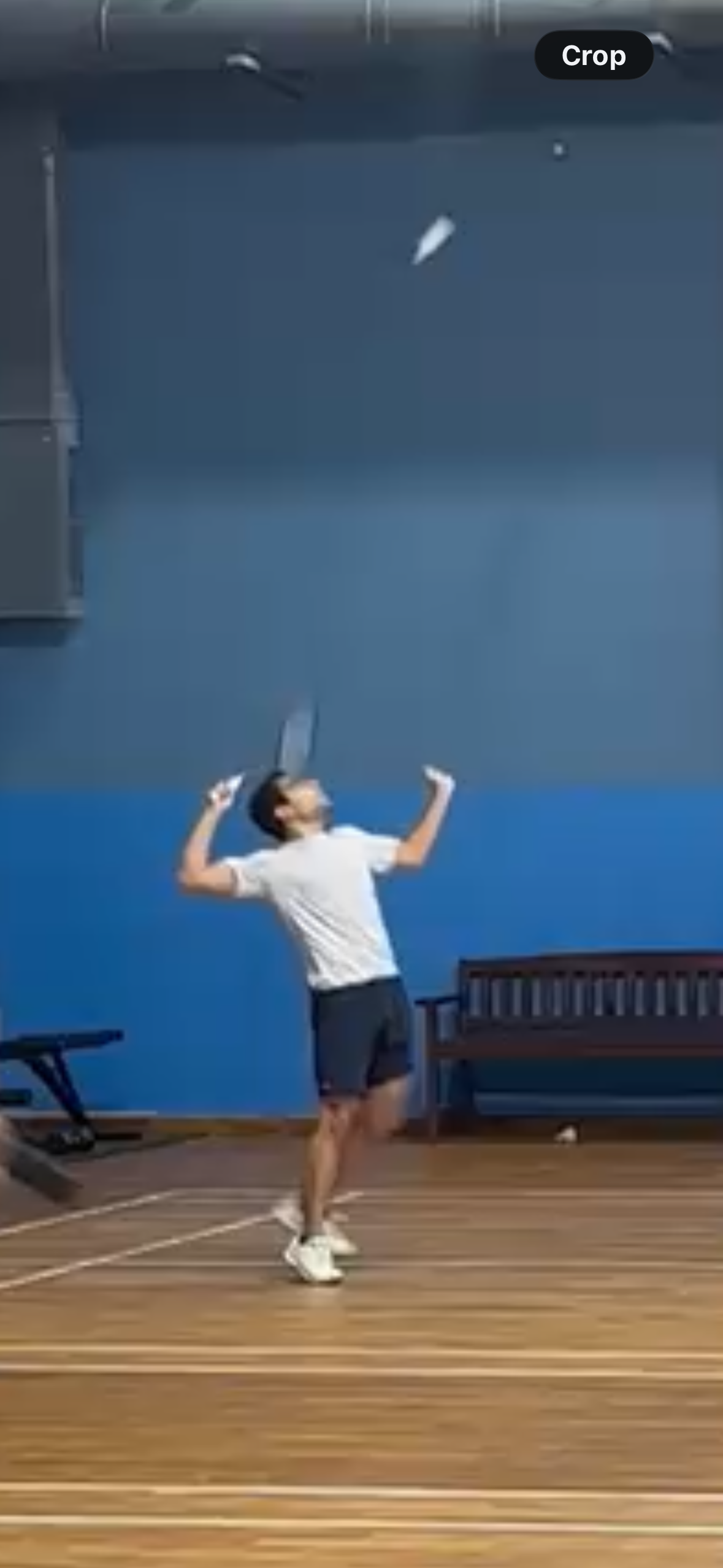 Janesh playing badminton